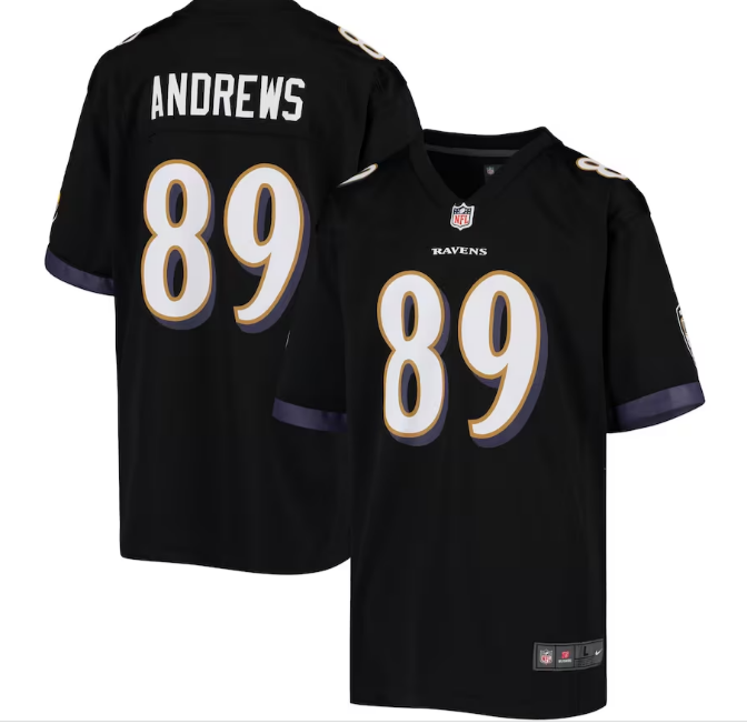Baltimore Ravens #89 Mark Andrews Youth Nike Game Jersey- Black