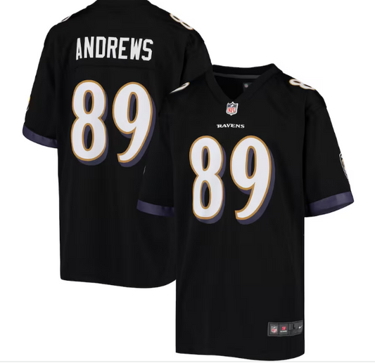 Baltimore Ravens #89 Mark Andrews Youth Nike Game Jersey- Black