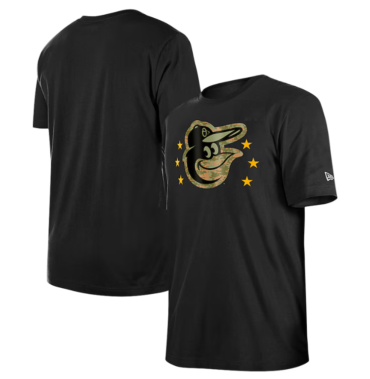 Baltimore Orioles New Era Armed Forces T-Shirt- Black