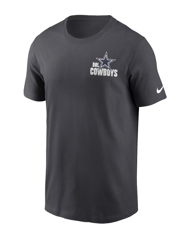 Dallas Cowboys Nike Back Slogan T-Shirt - Gray