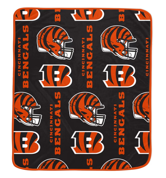 Cincinnati Bengals Pegasus Vintage Arch Ultra Soft 50" x 60" Blanket