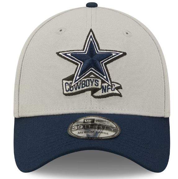 Dallas Cowboys New Era Sideline Banner Team Colors 39THIRTY Flex Hat - Gray