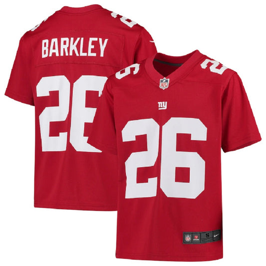 New York Giants #26 Saquon Barkley Inverted Youth Jersey - Red