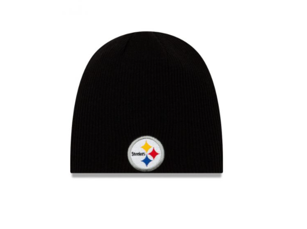 Pittsburgh Steelers Basic Cuffless Knit Hat-Black
