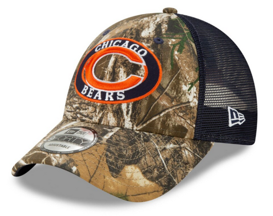 Chicago Bears Patched Realtree Trucker 9FORTY Adjustable Hat - Camo