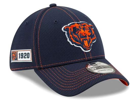 Chicago Bears New Era Sideline Road 39THIRTY Flex Hat - Blue