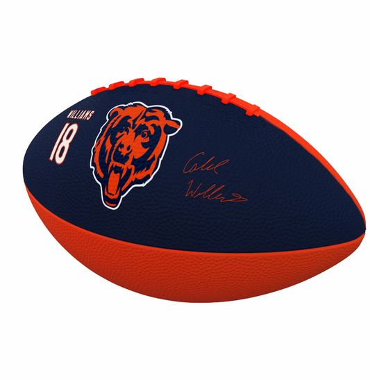 Chicago Bears Logo Brands Mini #18 Calab Williams  Rubber Football- No Box