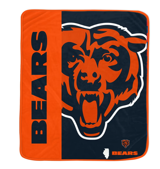 Chicago Bears Pegasus Endzone Ultra Soft 50" x 60" Blanket