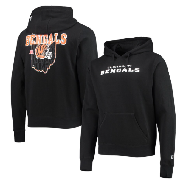 Cincinnati Bengals New Era State Pull Over Hoodie - Black