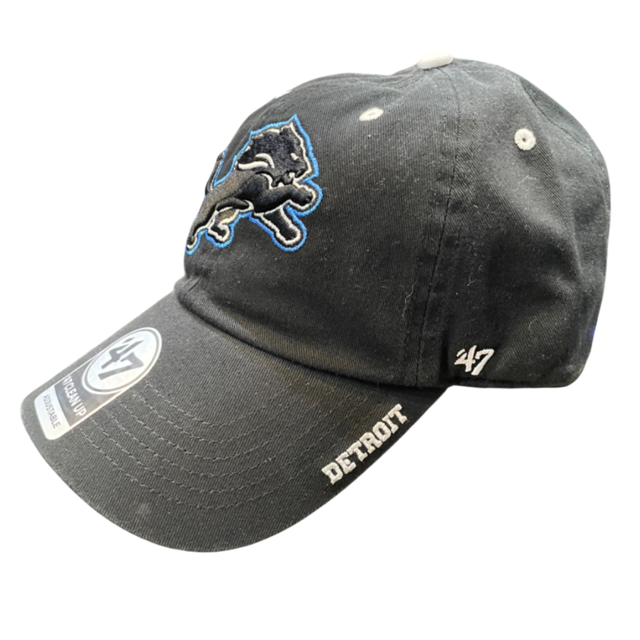 Detroit Lions '47 Black  Clean Up Hat