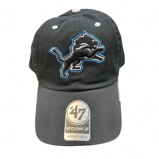 Detroit Lions '47 Black  Clean Up Hat