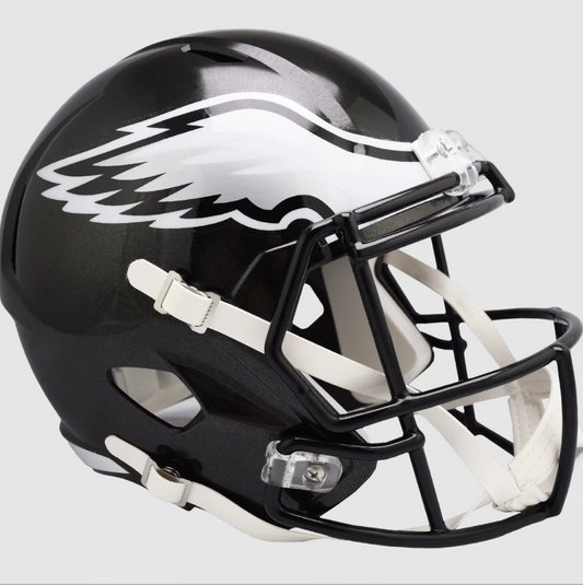 Philadelphia Eagles Riddell Full Size Replica Speed Helmets- Black