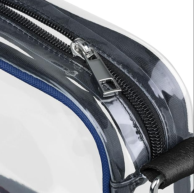 Buffalo Bills FOCO Team Stripe Clear Crossbody Bag