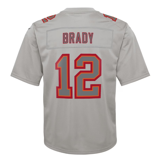 Tampa Bay Buccaneers #12 Tom Brady Youth Atmosphere Jersey - Gray