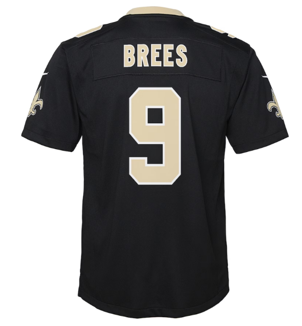 New Orleans Saints #9 Drew Brees Youth Jersey - Black