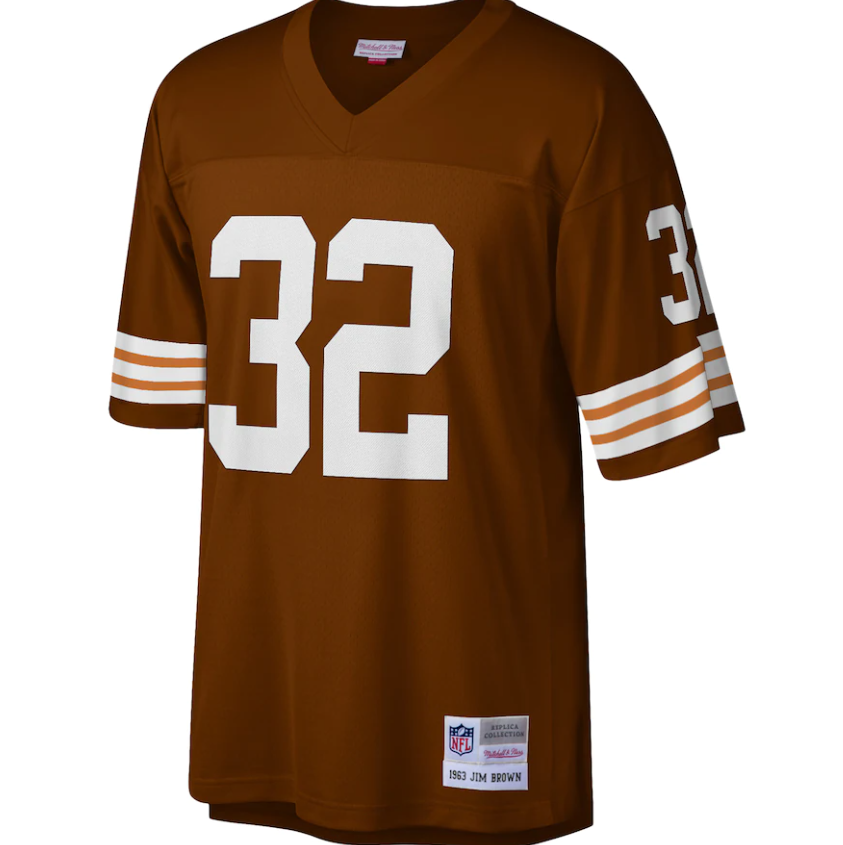 Jim Brown Cleveland Browns Mitchell & Ness Legacy 1963 Throwback Jersey - Brown