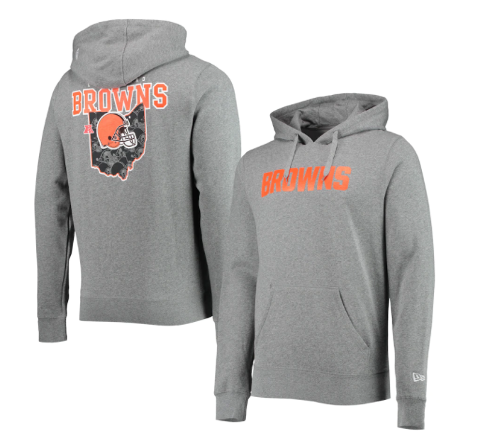 Cleveland Browns New Era State Pull Over Hoodie - Gray