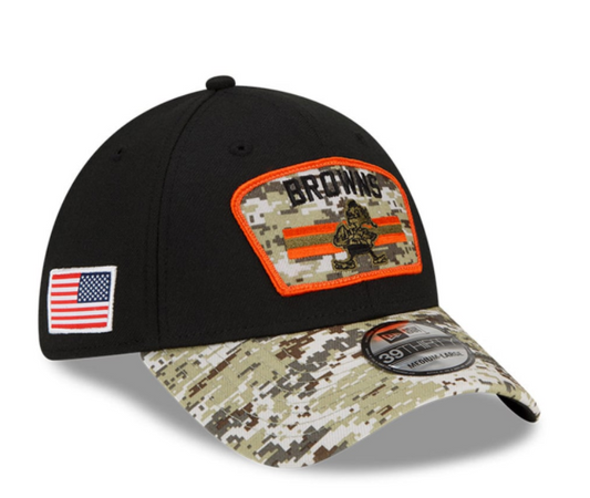 Cleveland Browns New Era Salute to Service Sideline 39THIRTY Hat- Black