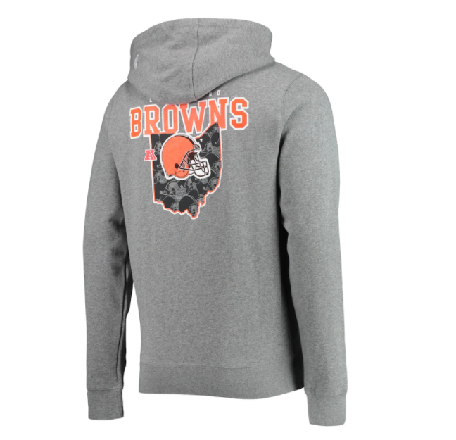 Cleveland Browns New Era State Pull Over Hoodie - Gray