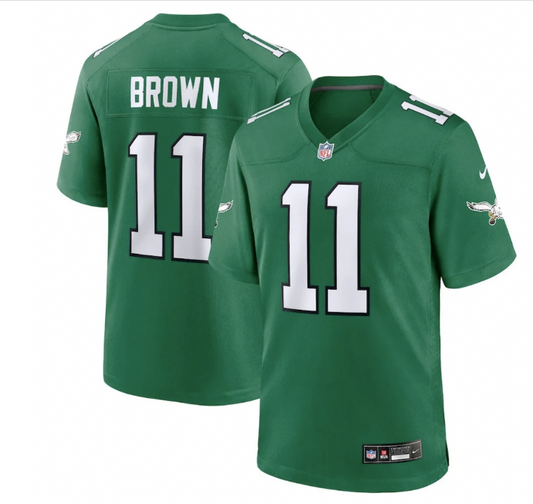 Philadelphia Eagles #11 Youth AJ Brown Color Rush Jersey - Kelly Green