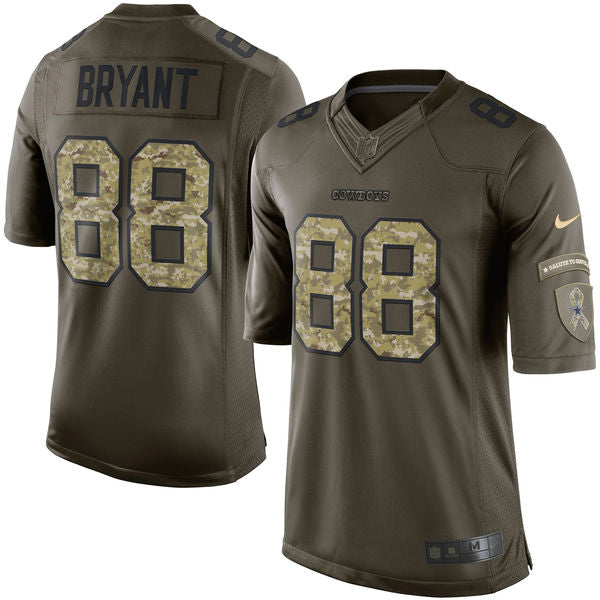 Dallas Cowboys Nike  #88 Dez Bryant Green Limited Salute to Service Men's Jersey
