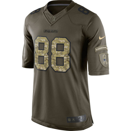 Dallas Cowboys Nike  #88 Dez Bryant Green Limited Salute to Service Men's Jersey