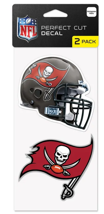 Tampa Bay Buccaneers Wincraft Perfect Cut Decal 4x4 Set of Two
