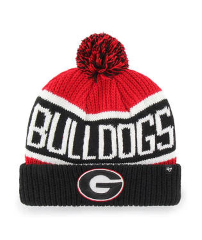 Georgia Bulldogs '47 NCAA Black / Red Calgary Cuffed Knit Hat