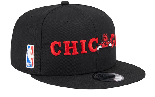 Chicago Bulls New Era Logo Blend 9FIFTY Hat - Black