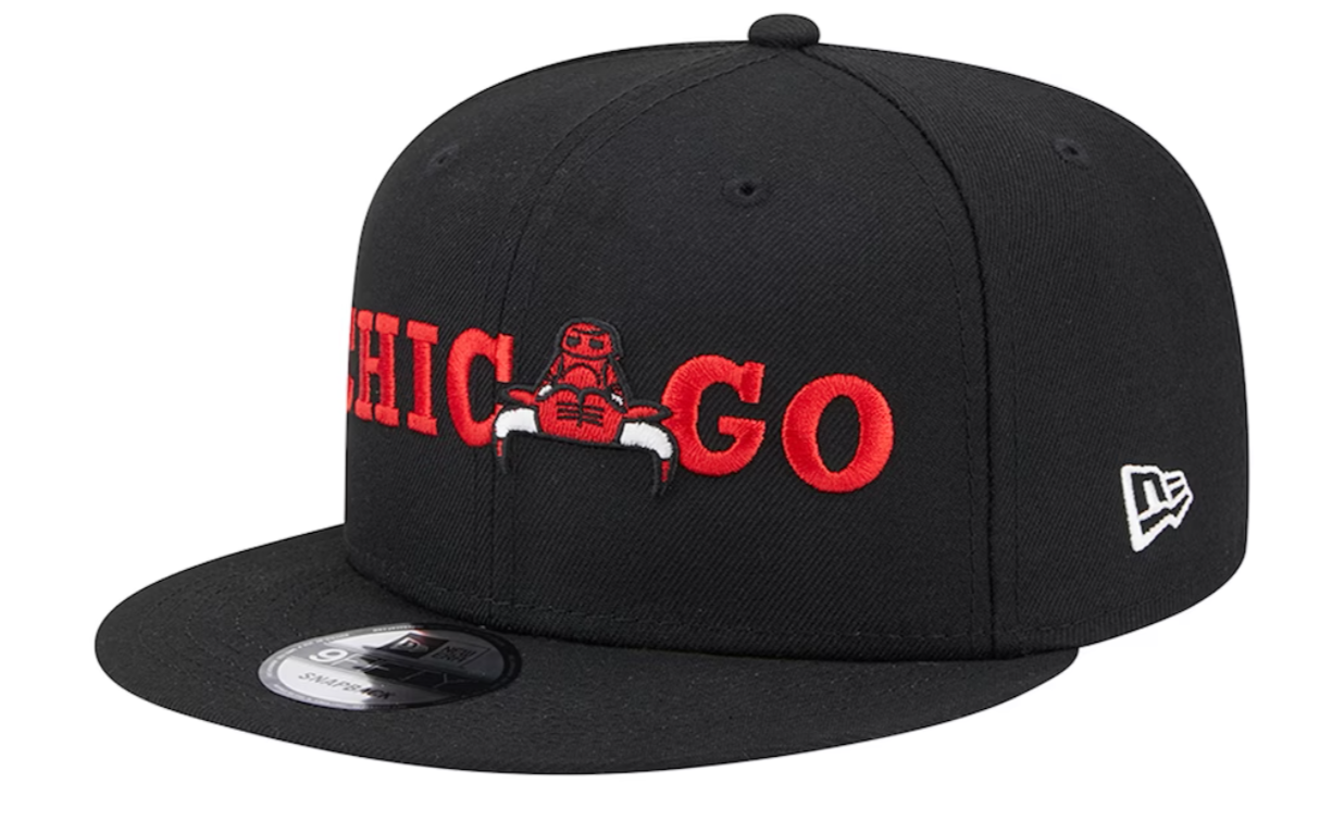 Chicago Bulls New Era Logo Blend 9FIFTY Hat - Black