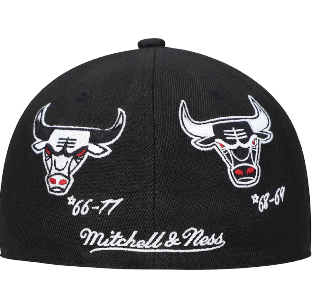 Chicago Bulls Mitchell & Ness Hardwood Classics Timeline Fitted Hat - Black