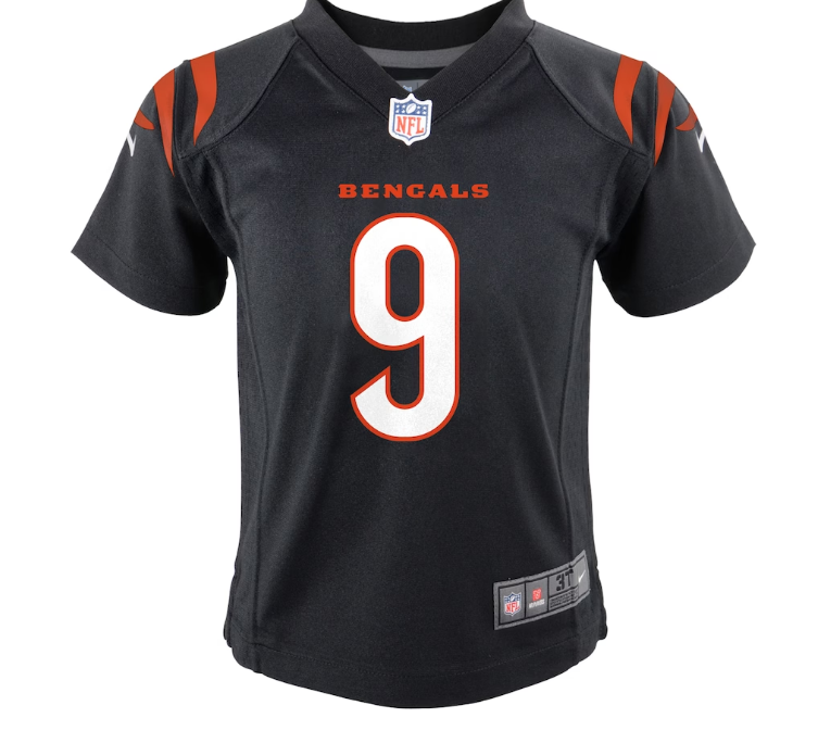 Cincinnati Bengals #9 Joe Burrow Nike Home Black Toddler Jersey