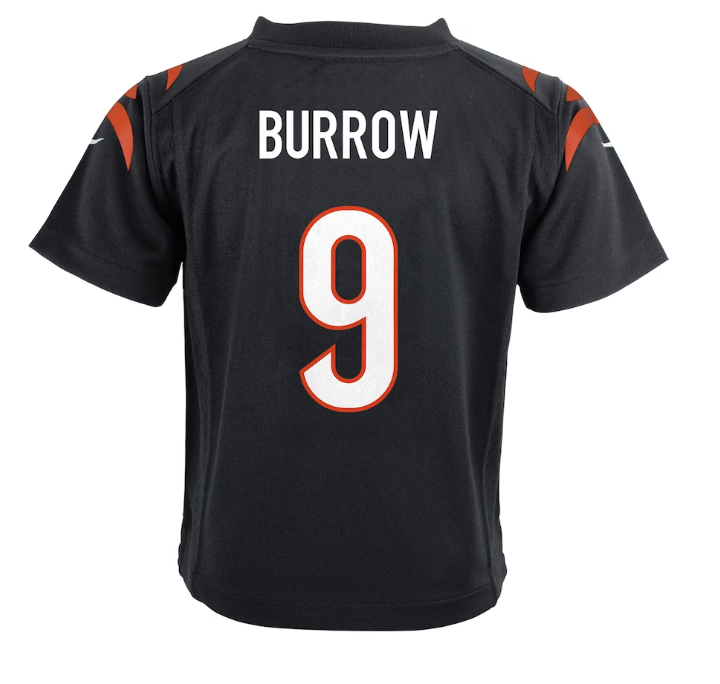 Cincinnati Bengals #9 Joe Burrow Nike Home Black Toddler Jersey
