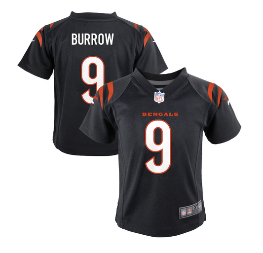Cincinnati Bengals #9 Joe Burrow Nike Home Black Toddler Jersey