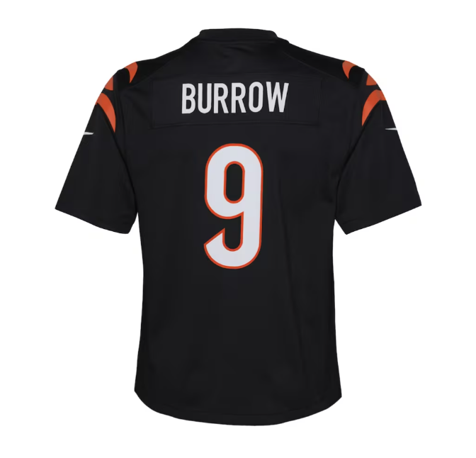 Cincinnati Bengals #9 Joe Burrow Home Youth Jersey - Black