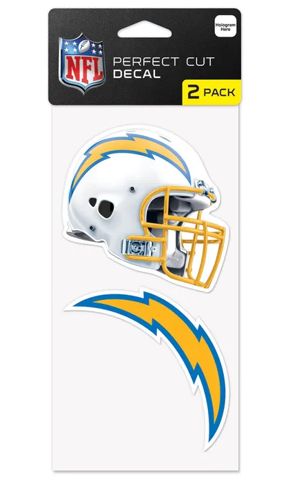Los Angeles Chargers Wincraft Perfect Cut Decal 4x4 Set of Two
