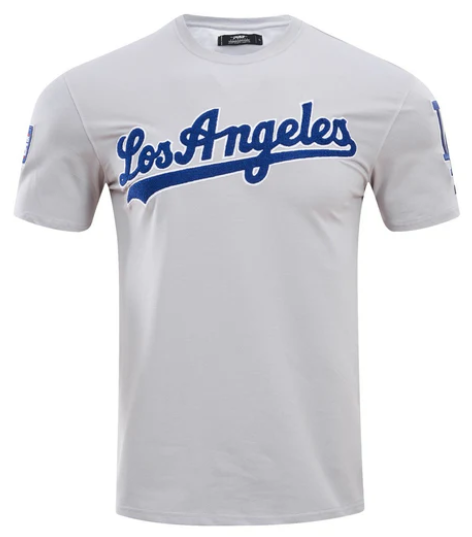 Los Angeles Dodgers Pro Standard Classic Gray Chenille T-shirt