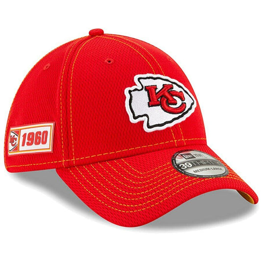 Kansas City Chiefs New Era Red NFL Sideline Road 39THIRTY Hat - Red