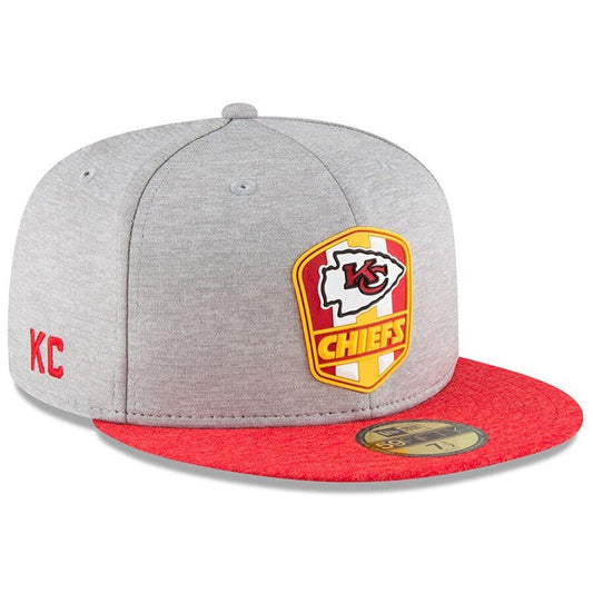 Kansas City Chiefs New Era NFL Sideline Road Official 59FIFTY Fitted Hat - Gray