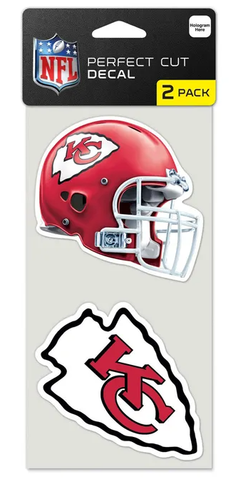 Kansas City Chiefs Wincraft Perfect Cut Decal 4x4 Set of Two