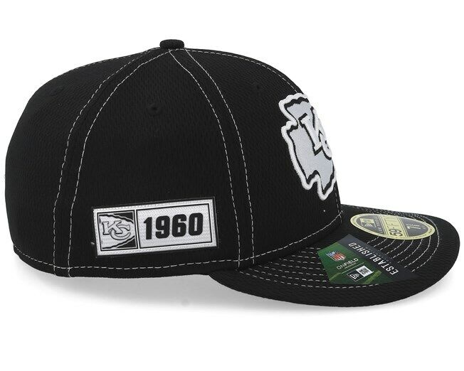 Kansas City Chiefs New Era NFL Sideline Road LP 59FIFTY Fitted Hat - Black
