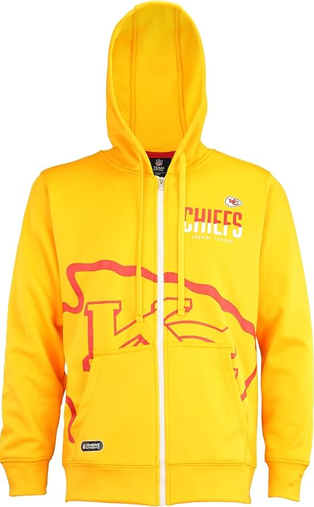 Kansas City Chiefs New Era Drill Full Zip Hoodie - Yellow