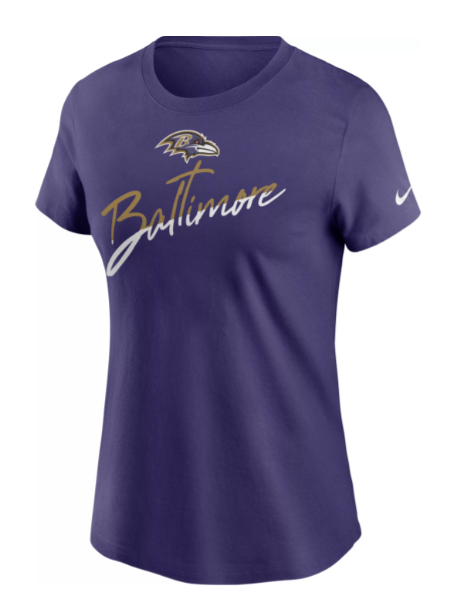 Baltimore Ravens Nike Women's City Roll Purple T-Shirt