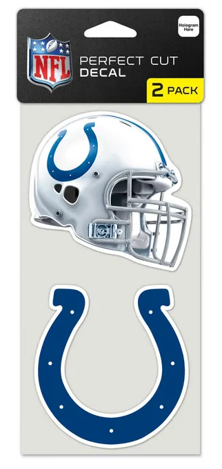 Indianapolis Colts Wincraft Perfect Cut Decal 4x4 Set of Two