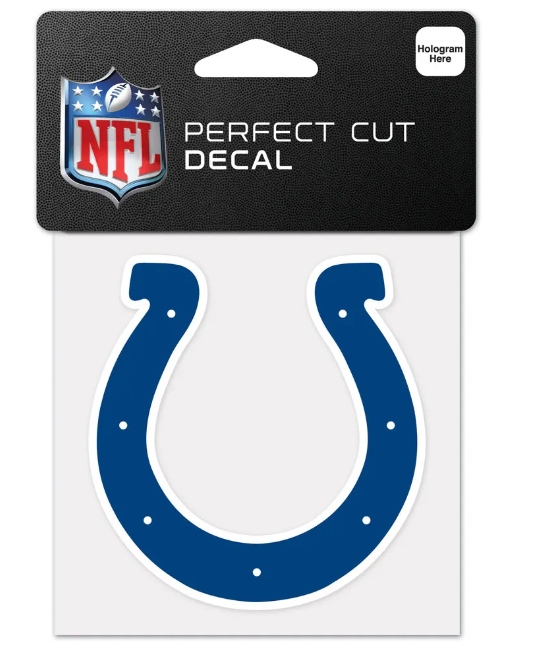 Indianapolis Colts Wincraft Logo 4X4 Perfect Cut Decal