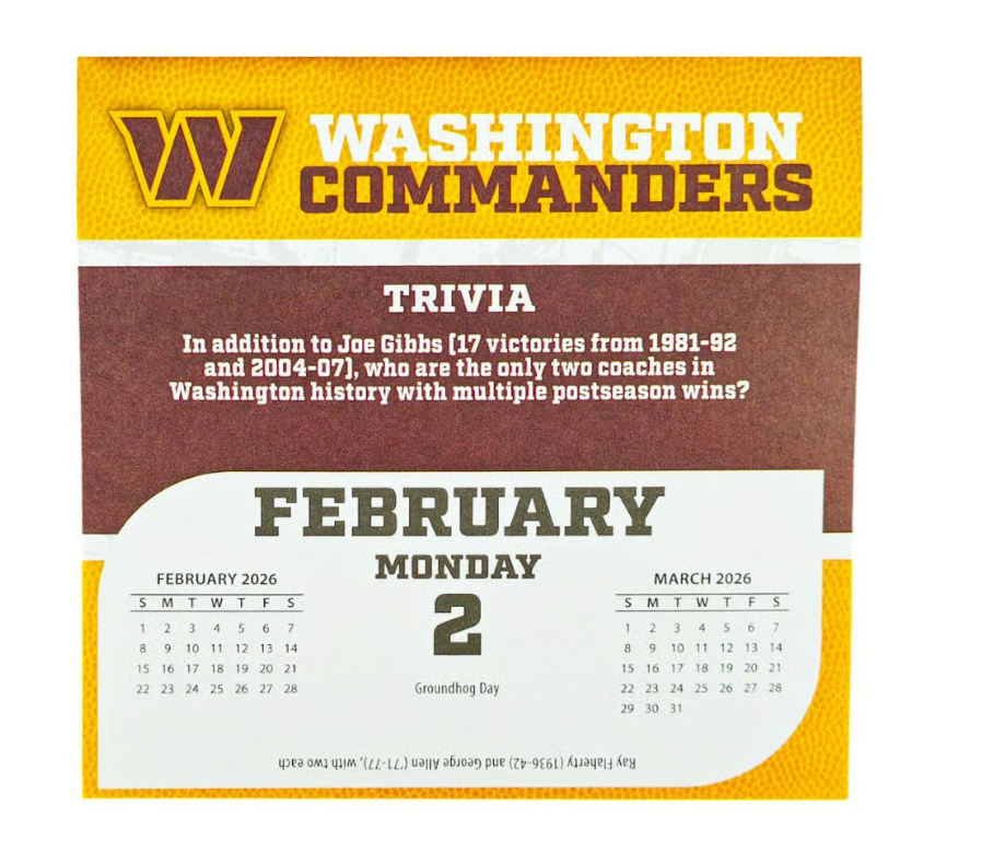 Washington Commanders 2026 NFL Daily Desk Calendar