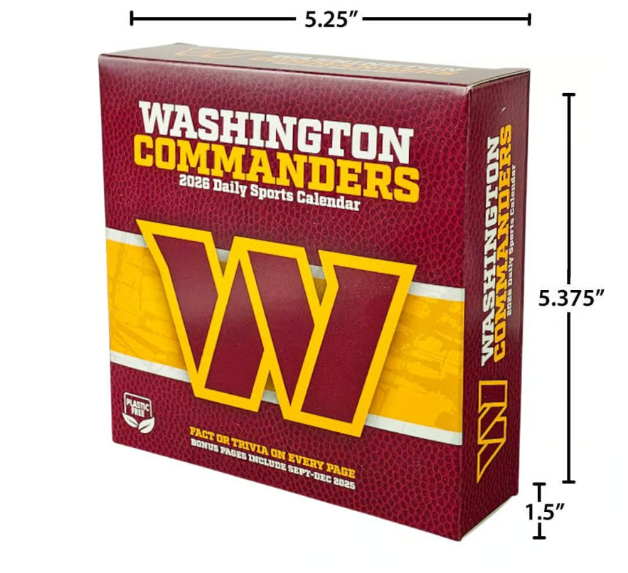 Washington Commanders 2026 NFL Daily Desk Calendar