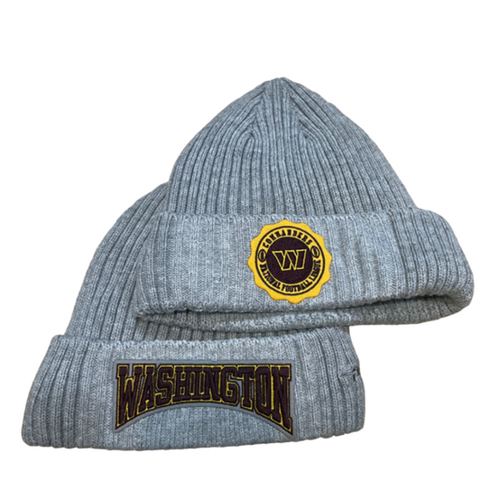 Washington Commanders Pro Standard Crest Emblem Beanie Knit Hat - Gray