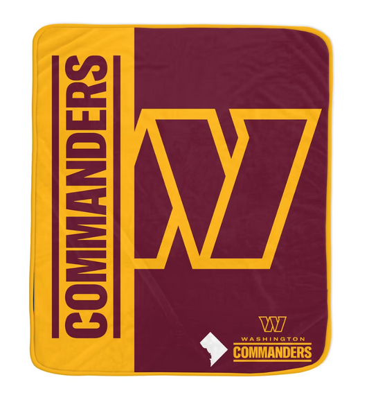 Washington Commanders Pegasus Endzone Ultra Soft 50" x 60" Blanket