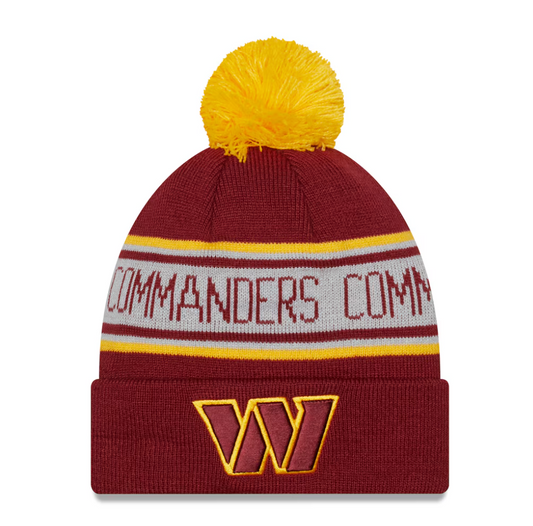 Washington Commanders New Era Repeat cuffed Knit Hat with Pom